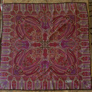 Vibrant Vintage Aquascutum of London Silk Scarf 35" x 35"